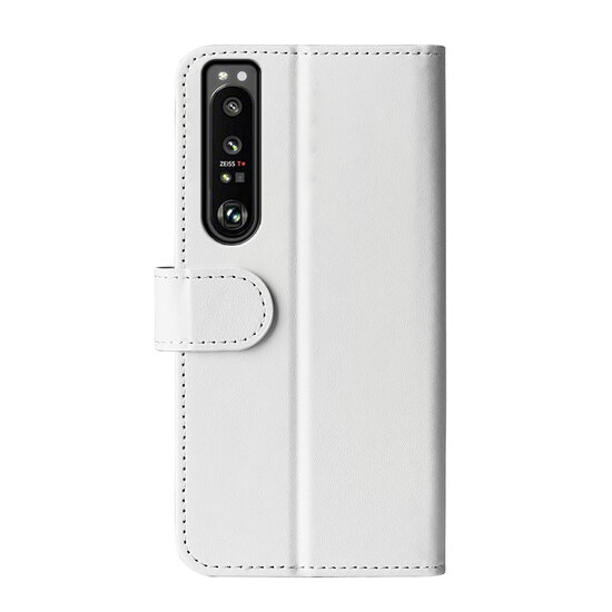 Sony Xperia 1 IV Hoesje, MobyDefend Wallet Book Case (Sluiting Achterkant), Wit
