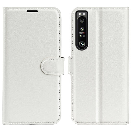 Sony Xperia 1 IV Hoesje, MobyDefend Kunstleren Wallet Book Case (Sluiting Voorkant), Wit