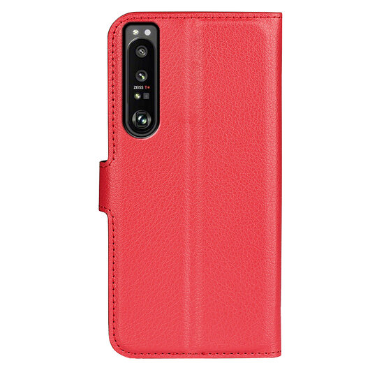 Sony Xperia 1 IV Hoesje - MobyDefend Kunstleren Wallet Book Case (Sluiting Voorkant) - Rood