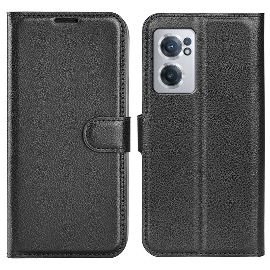 OnePlus Nord CE 2 Hoesje, MobyDefend Kunstleren Wallet Book Case (Sluiting Voorkant), Zwart