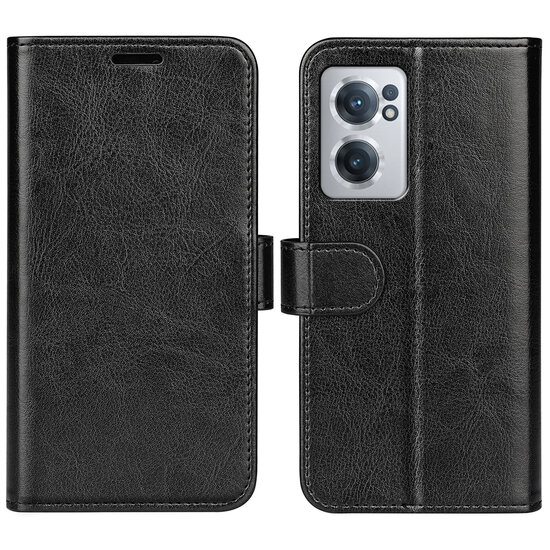 OnePlus Nord CE 2 Hoesje, MobyDefend Wallet Book Case (Sluiting Achterkant), Zwart