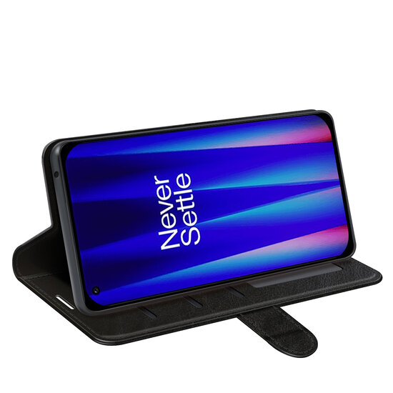 OnePlus Nord CE 2 Hoesje - MobyDefend Wallet Book Case (Sluiting Achterkant) - Zwart