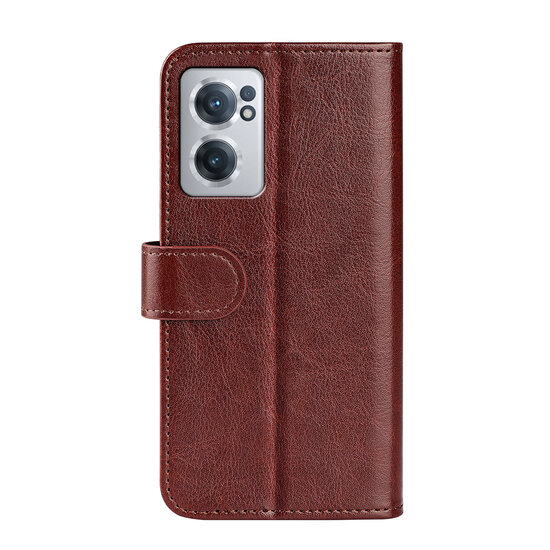OnePlus Nord CE 2 Hoesje, MobyDefend Wallet Book Case (Sluiting Achterkant), Bruin
