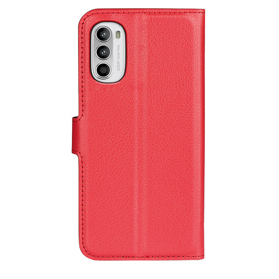 Motorola Moto G52 Hoesje - MobyDefend Kunstleren Wallet Book Case (Sluiting Voorkant) - Rood