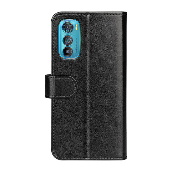 Motorola Edge 30 Hoesje, MobyDefend Wallet Book Case (Sluiting Achterkant), Zwart