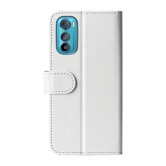 Motorola Edge 30 Hoesje, MobyDefend Wallet Book Case (Sluiting Achterkant), Wit