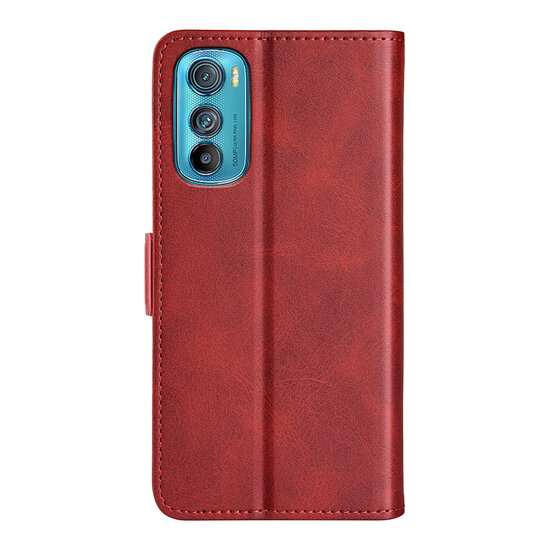 Motorola Edge 30 Hoesje, MobyDefend Luxe Wallet Book Case (Sluiting Zijkant), Rood