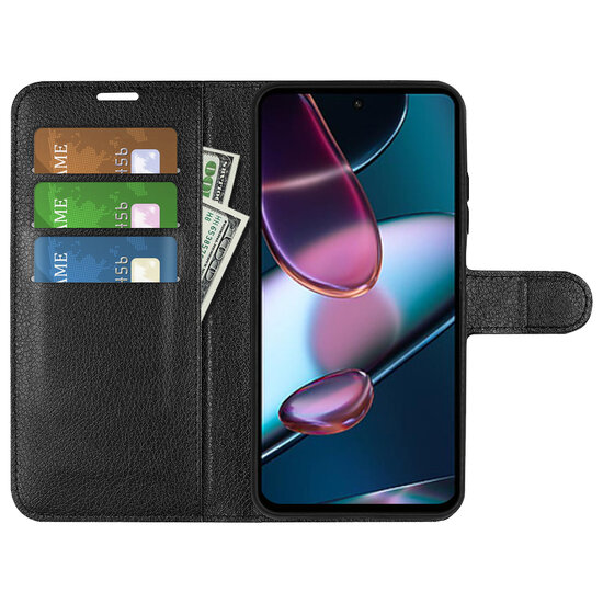 Motorola Edge 30 Hoesje, MobyDefend Kunstleren Wallet Book Case (Sluiting Voorkant), Zwart