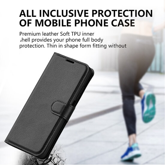 Motorola Edge 30 Hoesje - MobyDefend Kunstleren Wallet Book Case (Sluiting Voorkant) - Zwart