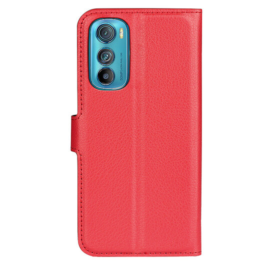 Motorola Edge 30 Hoesje, MobyDefend Kunstleren Wallet Book Case (Sluiting Voorkant), Rood