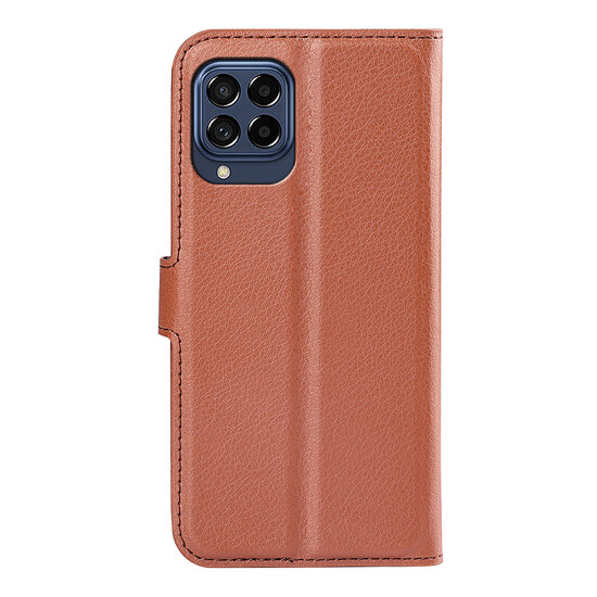 Samsung Galaxy M53 Hoesje, MobyDefend Kunstleren Wallet Book Case (Sluiting Voorkant), Bruin