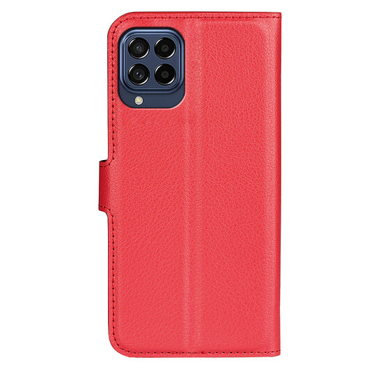 Samsung Galaxy M53 Hoesje, MobyDefend Kunstleren Wallet Book Case (Sluiting Voorkant), Rood