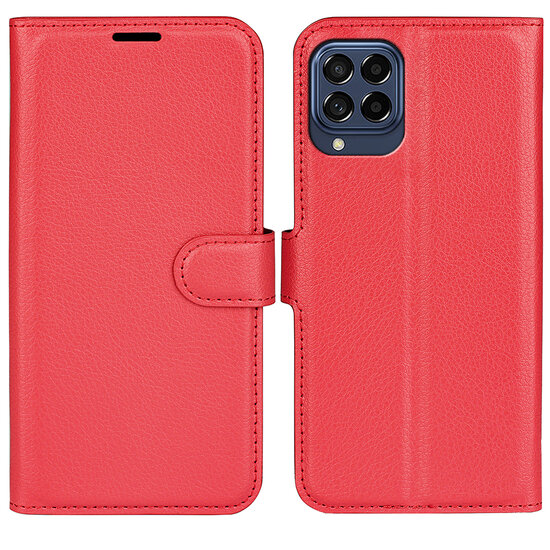 Samsung Galaxy M53 Hoesje - MobyDefend Kunstleren Wallet Book Case (Sluiting Voorkant) - Rood