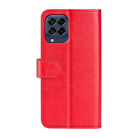 Samsung Galaxy M53 Hoesje, MobyDefend Wallet Book Case (Sluiting Achterkant), Rood