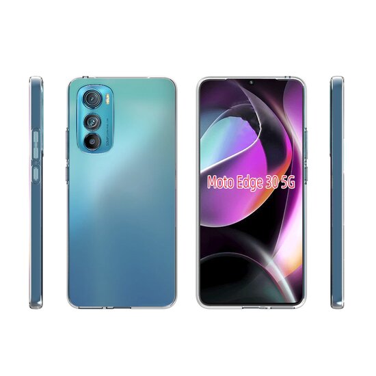 Motorola Edge 30 Hoesje - MobyDefend Transparante TPU Backcover - Volledig Doorzichtig