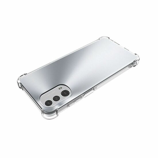 Motorola Moto E32 / E32S Hoesje - MobyDefend Transparante Shockproof TPU Backcover - Verstevigde Hoeken - Volledig Doorzichtig