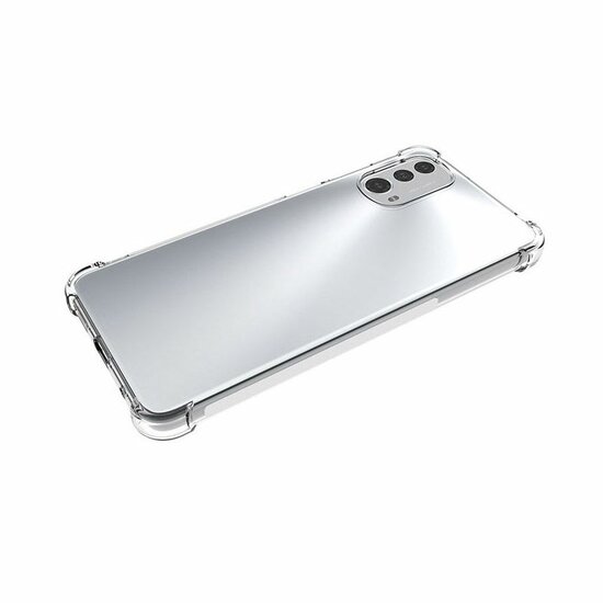 Motorola Moto E32 / E32S Hoesje - MobyDefend Transparante Shockproof TPU Backcover - Verstevigde Hoeken - Volledig Doorzichtig