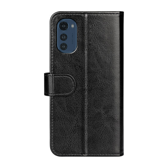 Motorola Moto E32 / E32S Hoesje - MobyDefend Wallet Book Case (Sluiting Achterkant) - Zwart