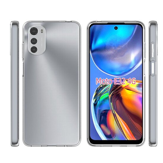 Motorola Moto E32 / E32S Hoesje - MobyDefend Transparante TPU Backcover - Volledig Doorzichtig