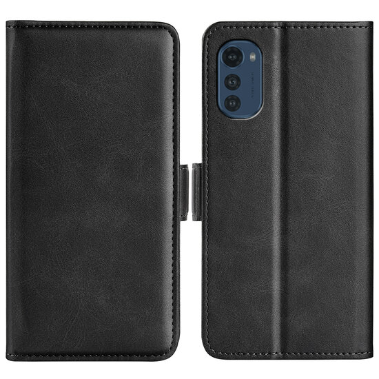 Motorola Moto E32 / E32S Hoesje, MobyDefend Luxe Wallet Book Case (Sluiting Zijkant), Zwart