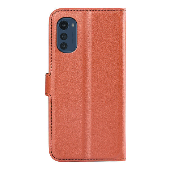 Motorola Moto E32 / E32S Hoesje - MobyDefend Kunstleren Wallet Book Case (Sluiting Voorkant) - Bruin
