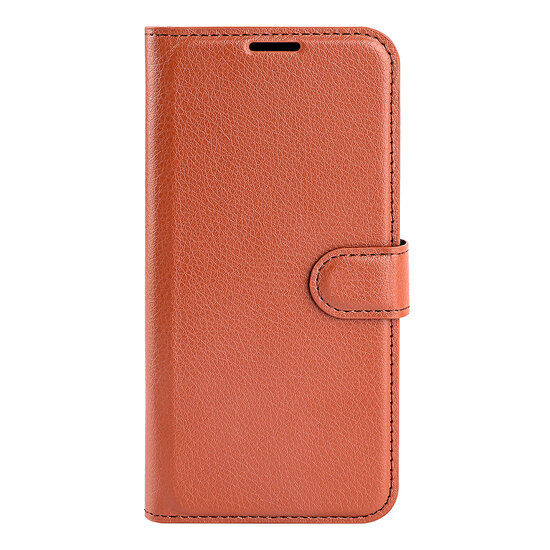 Motorola Moto E32 / E32S Hoesje - MobyDefend Kunstleren Wallet Book Case (Sluiting Voorkant) - Bruin