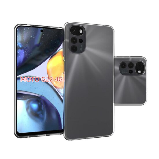 Motorola Moto G22 Hoesje - MobyDefend Transparante TPU Backcover - Volledig Doorzichtig