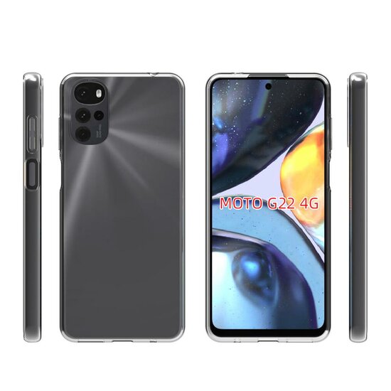 Motorola Moto G22 Hoesje - MobyDefend Transparante TPU Backcover - Volledig Doorzichtig