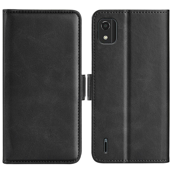 Nokia C2-2E Hoesje - MobyDefend Luxe Wallet Book Case (Sluiting Zijkant) - Zwart