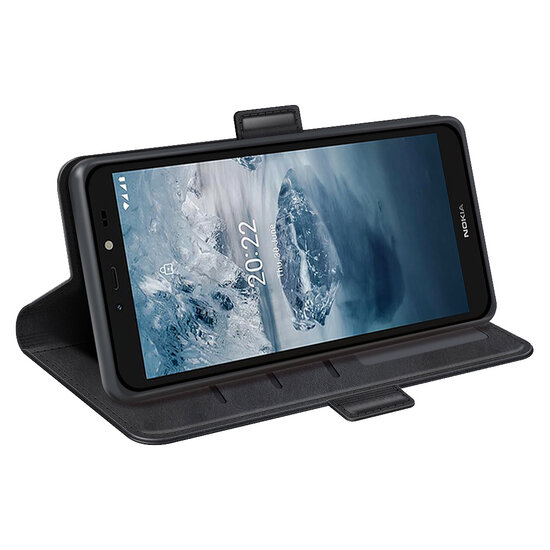 Nokia C2-2E Hoesje - MobyDefend Luxe Wallet Book Case (Sluiting Zijkant) - Zwart