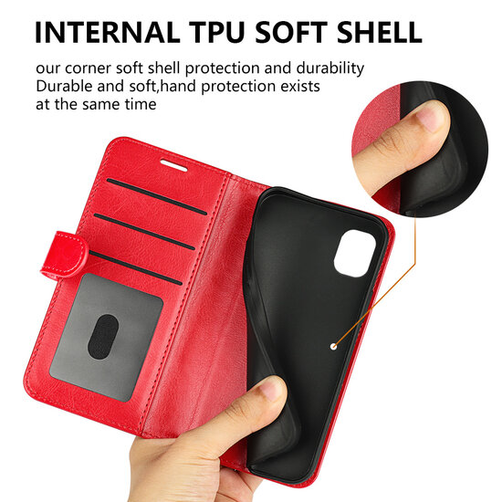 Nokia C2-2E Hoesje - MobyDefend Wallet Book Case (Sluiting Achterkant) - Bruin