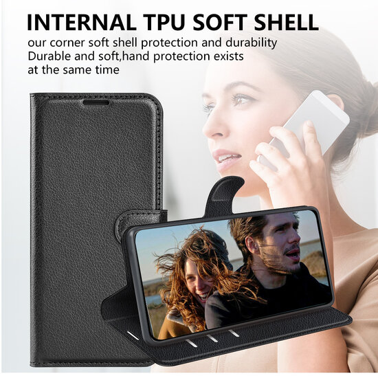 Nokia C2-2E Hoesje - MobyDefend Kunstleren Wallet Book Case (Sluiting Voorkant) - Rood