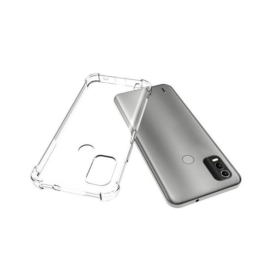 Nokia C21 Plus Hoesje - MobyDefend Transparante Shockproof TPU Backcover - Verstevigde Hoeken - Volledig Doorzichtig
