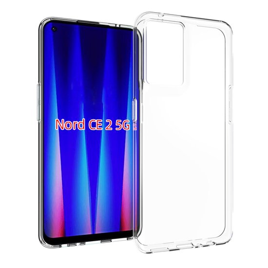 OnePlus Nord CE 2 Hoesje, MobyDefend Transparante TPU Gelcase, Volledig Doorzichtig