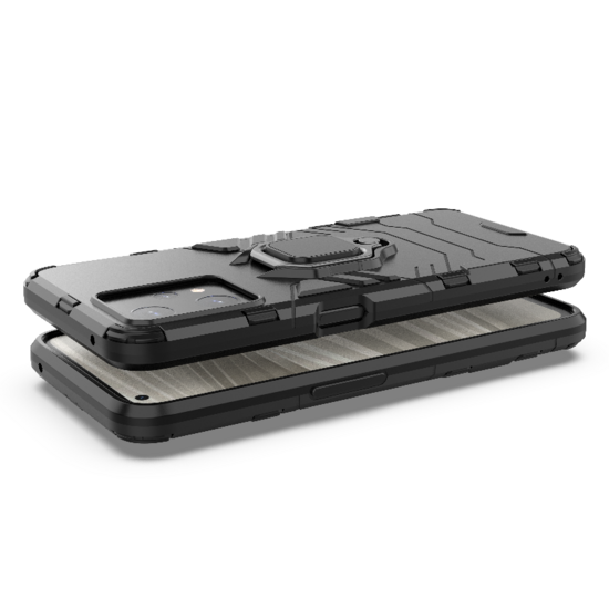OnePlus Nord CE 2 Lite Hoesje - MobyDefend Dubbelgelaagde Pantsercase Met Standaard - Zwart