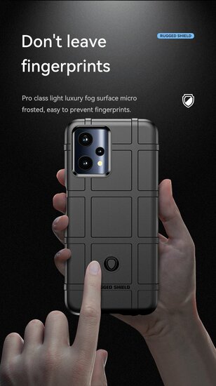 OnePlus Nord CE 2 Lite Hoesje, Rugged Shield TPU Gelcase, Zwart