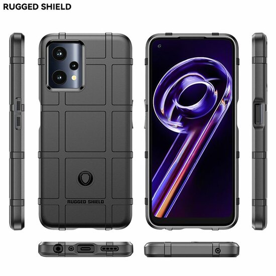 OnePlus Nord CE 2 Lite Hoesje, Rugged Shield TPU Gelcase, Zwart