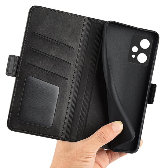 OnePlus Nord CE 2 Lite Hoesje, MobyDefend Luxe Wallet Book Case (Sluiting Zijkant), Zwart