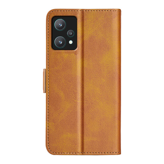 OnePlus Nord CE 2 Lite Hoesje, MobyDefend Luxe Wallet Book Case (Sluiting Zijkant), Lichtbruin