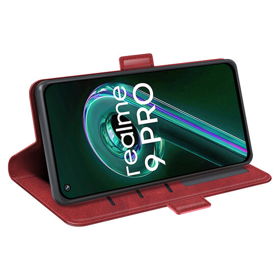 OnePlus Nord CE 2 Lite Hoesje - MobyDefend Luxe Wallet Book Case (Sluiting Zijkant) - Rood