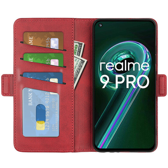 OnePlus Nord CE 2 Lite Hoesje - MobyDefend Luxe Wallet Book Case (Sluiting Zijkant) - Rood