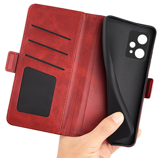 OnePlus Nord CE 2 Lite Hoesje - MobyDefend Luxe Wallet Book Case (Sluiting Zijkant) - Rood