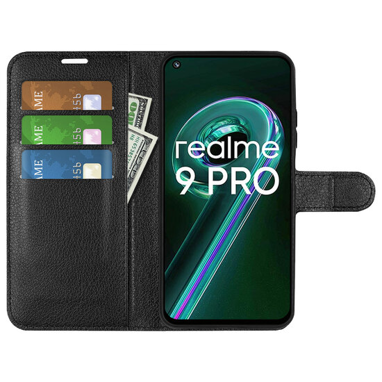 OnePlus Nord CE 2 Lite Hoesje, MobyDefend Kunstleren Wallet Book Case (Sluiting Voorkant), Zwart