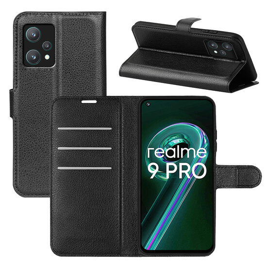 OnePlus Nord CE 2 Lite Hoesje, MobyDefend Kunstleren Wallet Book Case (Sluiting Voorkant), Zwart