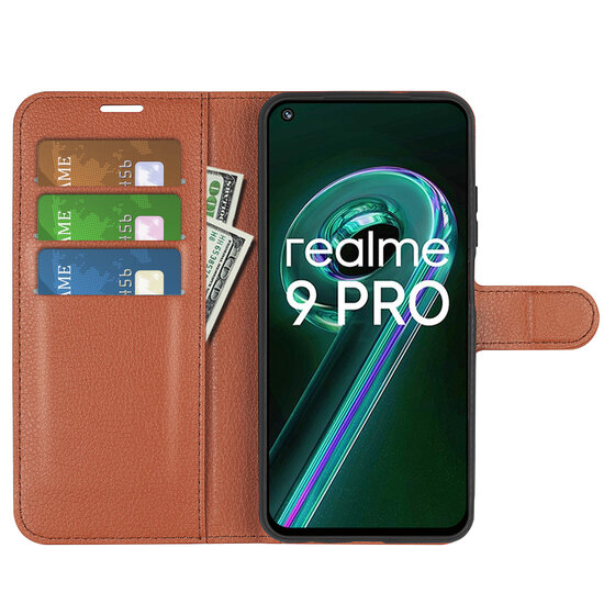 OnePlus Nord CE 2 Lite Hoesje, MobyDefend Kunstleren Wallet Book Case (Sluiting Voorkant), Bruin