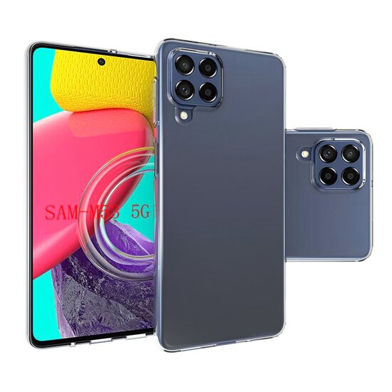 Samsung Galaxy M53 Hoesje - MobyDefend Transparante TPU Backcover - Volledig Doorzichtig