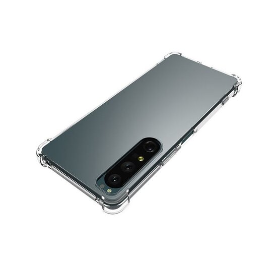 Sony Xperia 1 IV Hoesje - MobyDefend Transparante Shockproof TPU Backcover - Verstevigde Hoeken - Volledig Doorzichtig
