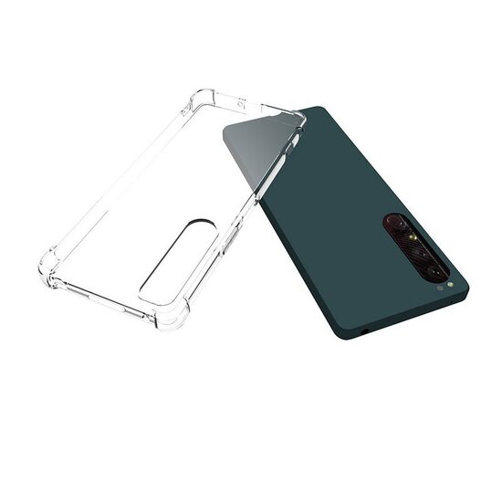 Sony Xperia 1 IV Hoesje - MobyDefend Transparante Shockproof TPU Backcover - Verstevigde Hoeken - Volledig Doorzichtig