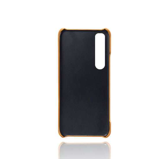 Sony Xperia 1 IV Hoesje - MobyDefend Lederen Backcover Met Vakjes Voor Pasjes - Cognacbruin