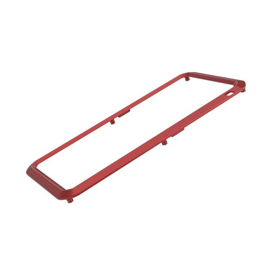 Samsung Galaxy S21 FE Love Mei Glazen Voorkant Met Metalen Frame - Rood